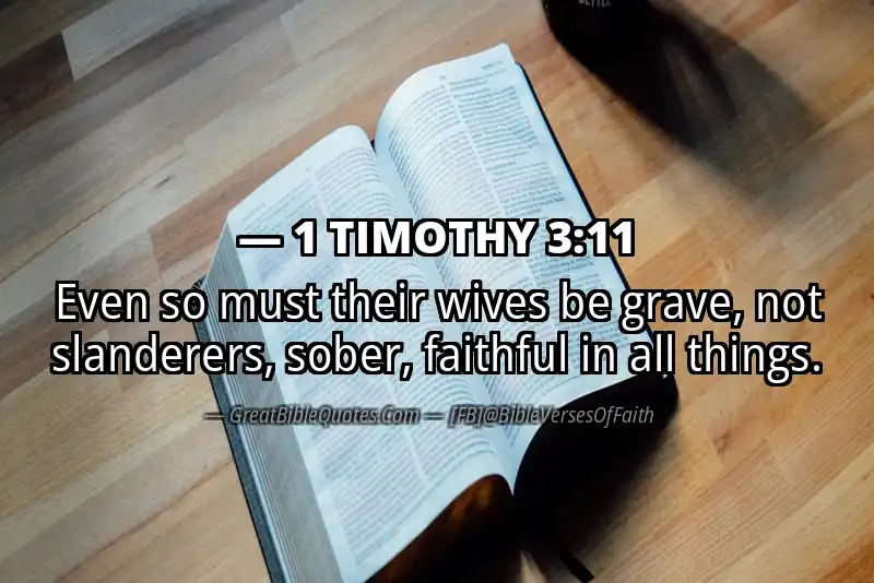 Bible verse: 1 TIMOTHY 3:11 Image