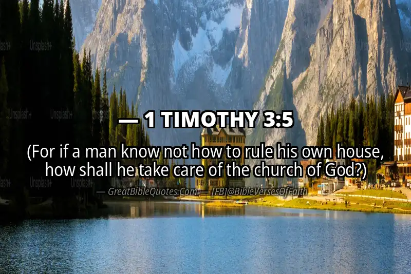 Bible verse: 1 TIMOTHY 3:5 Image