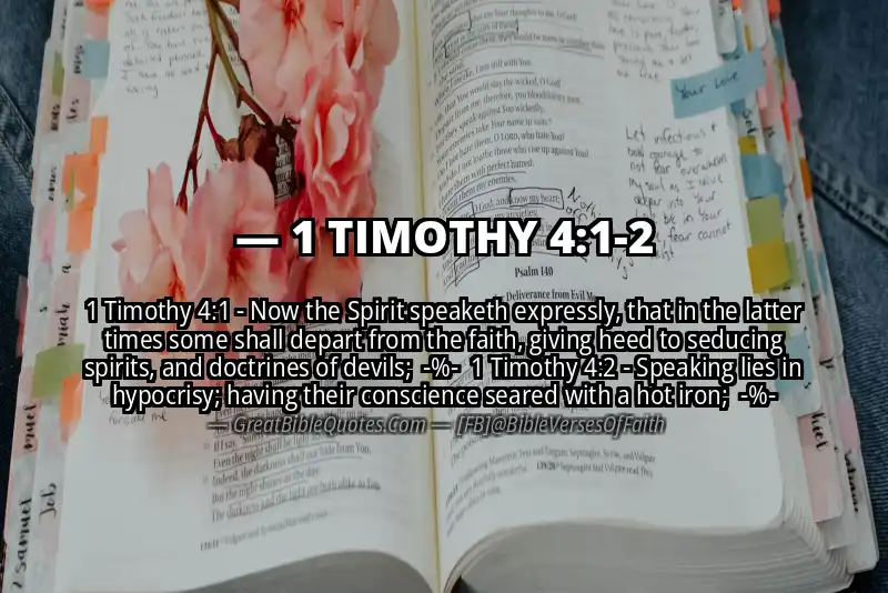 Image for 1 TIMOTHY 4:1-2 Bible verse