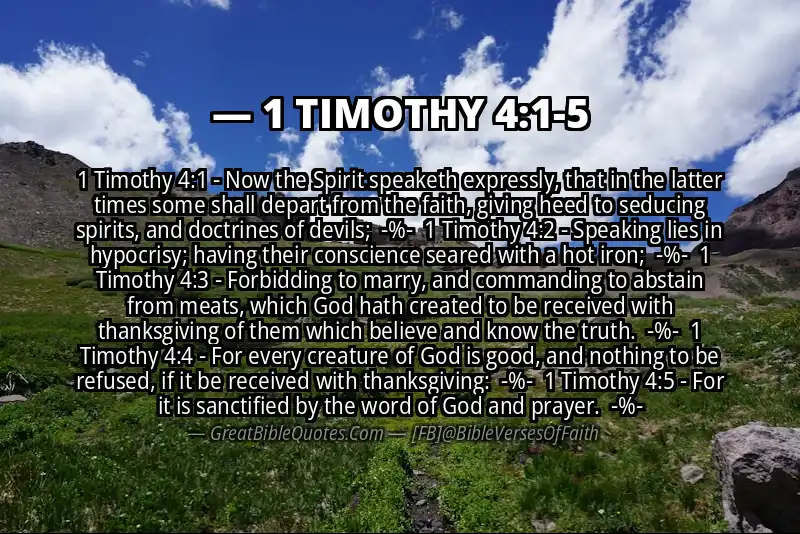 Image for 1 TIMOTHY 4:1-5 Bible verse