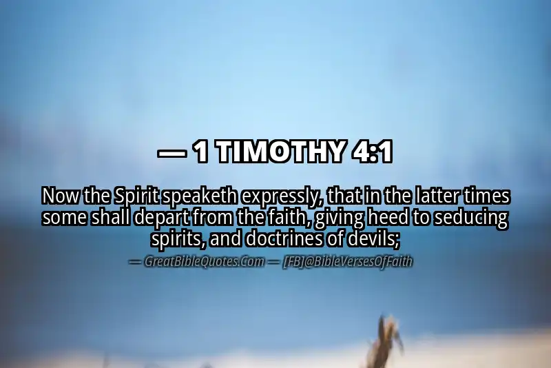 1 TIMOTHY 4:1 Verse