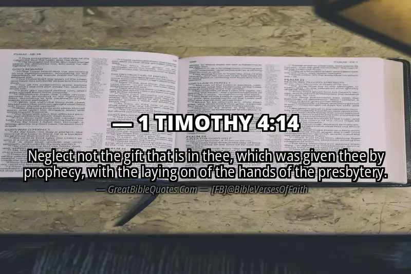 1 TIMOTHY 4:14 Verse