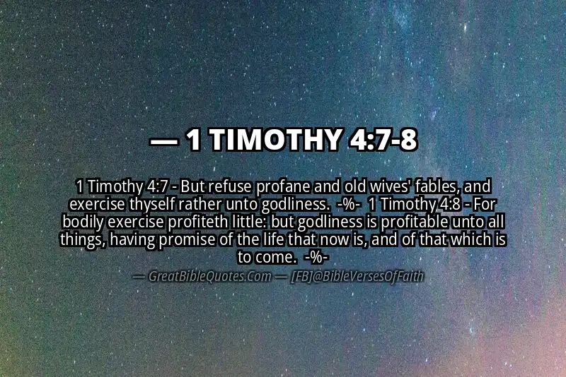 Image for 1 TIMOTHY 4:7-8 Bible verse