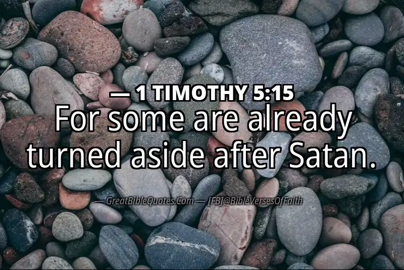 Bible verse: 1 TIMOTHY 5:15 Image