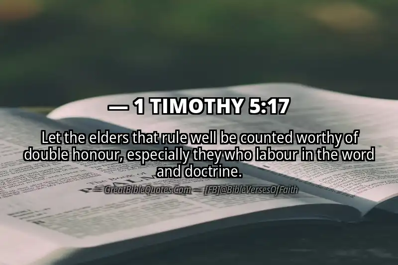 Bible verse: 1 TIMOTHY 5:17 Image