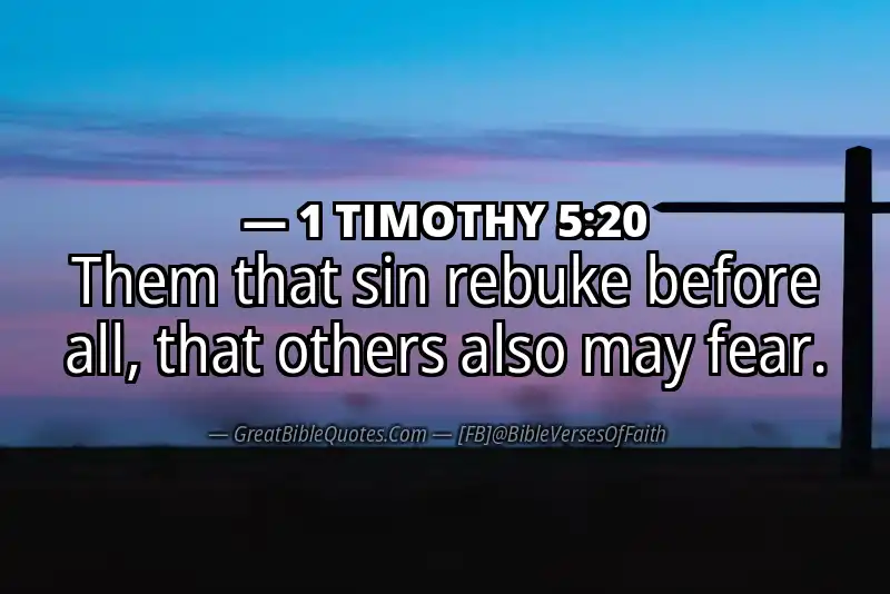 Bible verse: 1 TIMOTHY 5:20 Image