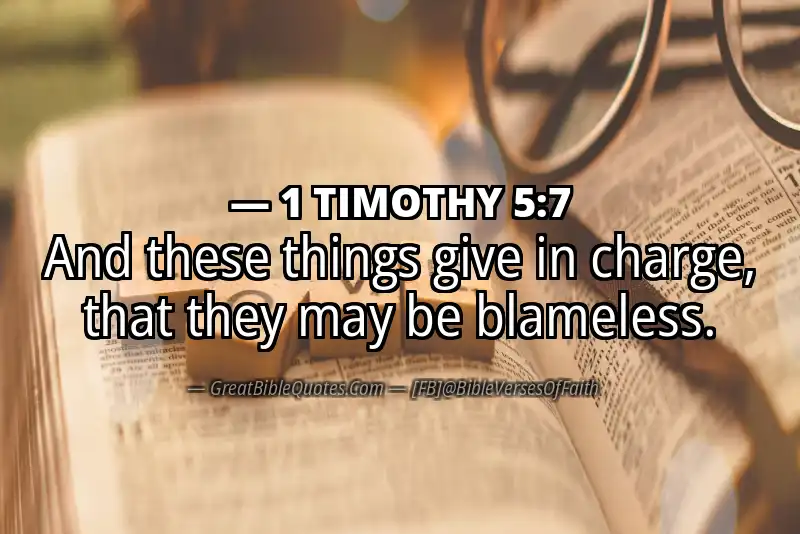1 TIMOTHY 5:7 Verse