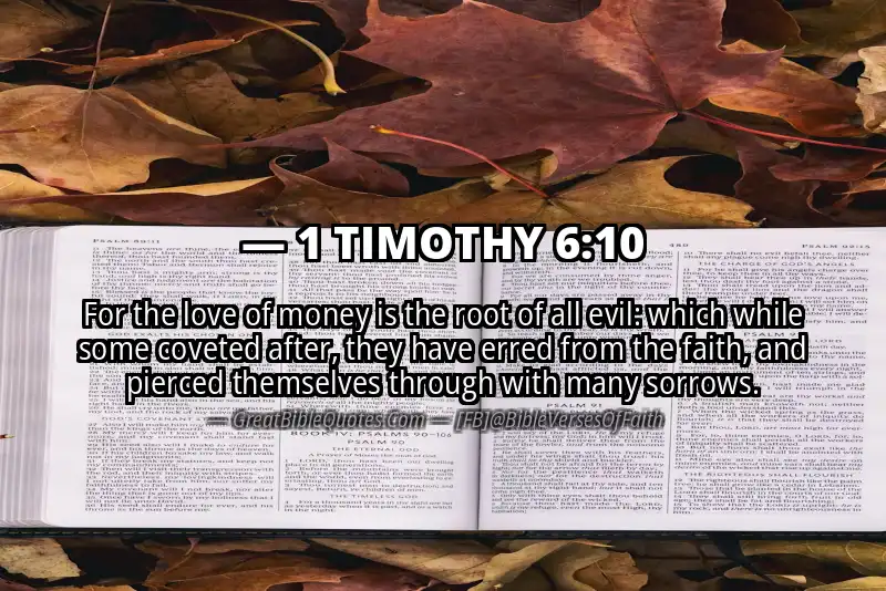 Bible verse: 1 TIMOTHY 6:10 Image