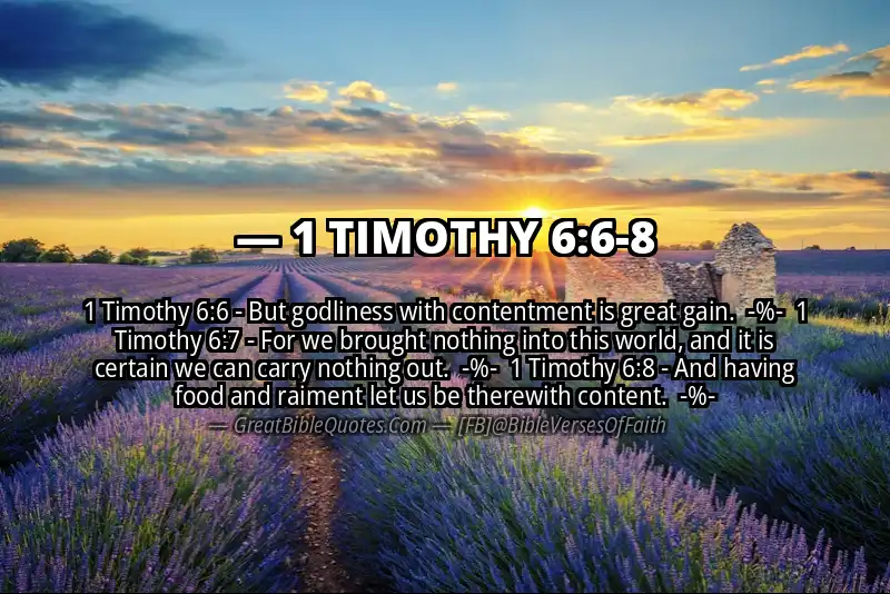 Image for 1 TIMOTHY 6:6-8 Bible verse