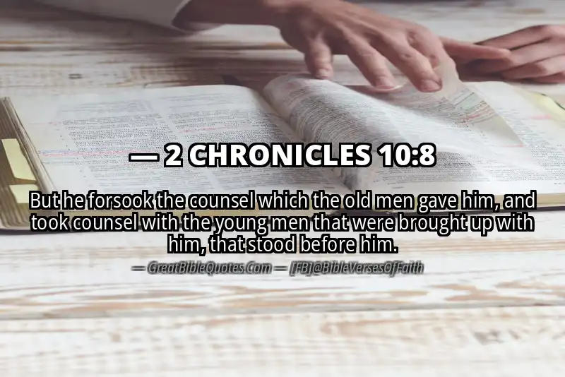 2 CHRONICLES 10:8 Verse