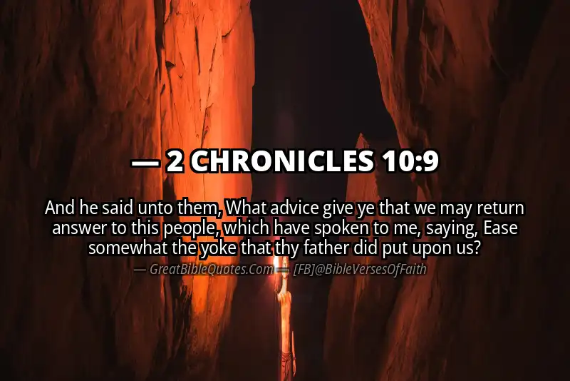 2 CHRONICLES 10:9 Verse