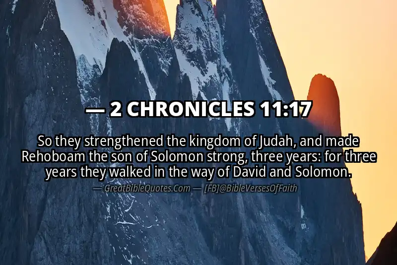 2 CHRONICLES 11:17 Verse