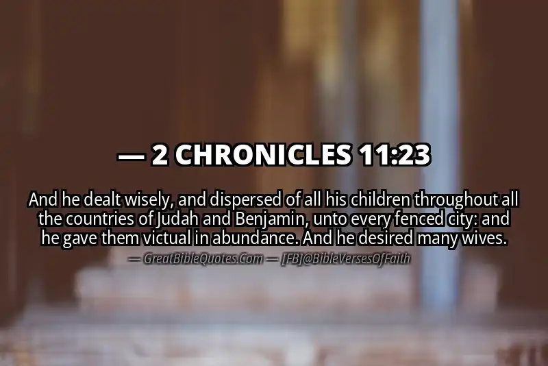 2 CHRONICLES 11:23 Verse
