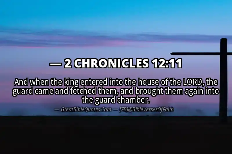 2 CHRONICLES 12:11 Verse Image