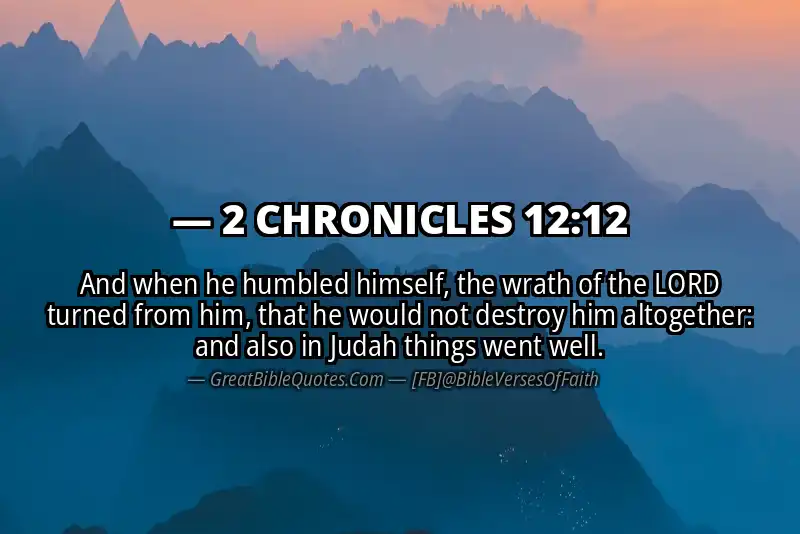 2 CHRONICLES 12:12 Verse