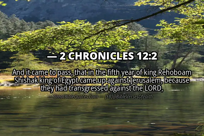 2 CHRONICLES 12:2 Verse Image