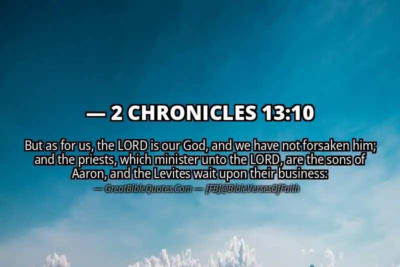 2 CHRONICLES 13:10 Verse