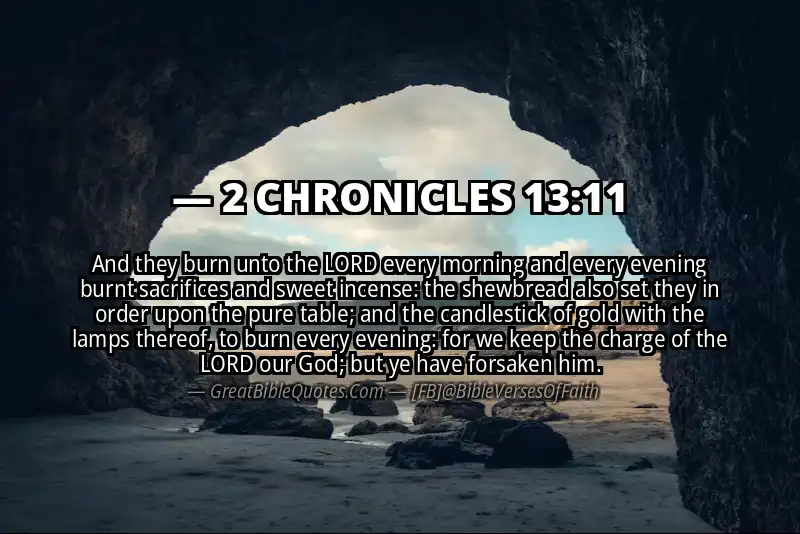 2 CHRONICLES 13:11 Verse