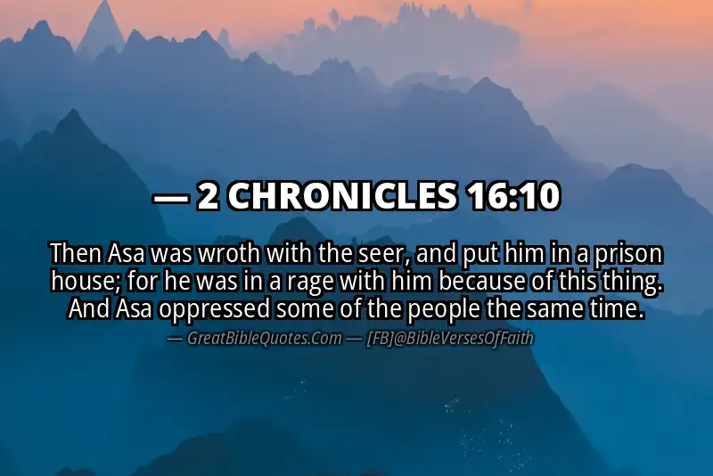 Bible verse: 2 CHRONICLES 16:10 Image