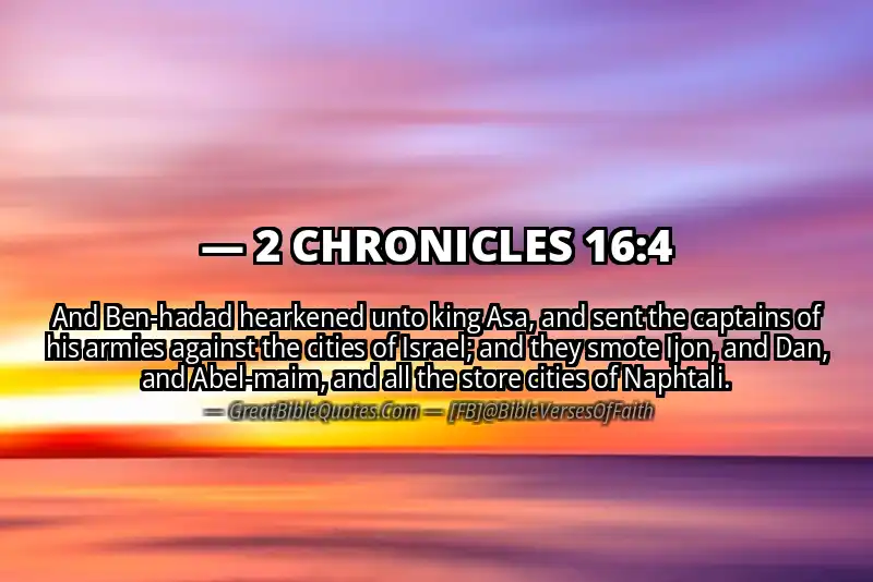 2 CHRONICLES 16:4 Verse