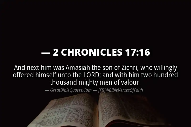 Bible verse: 2 CHRONICLES 17:16 Image