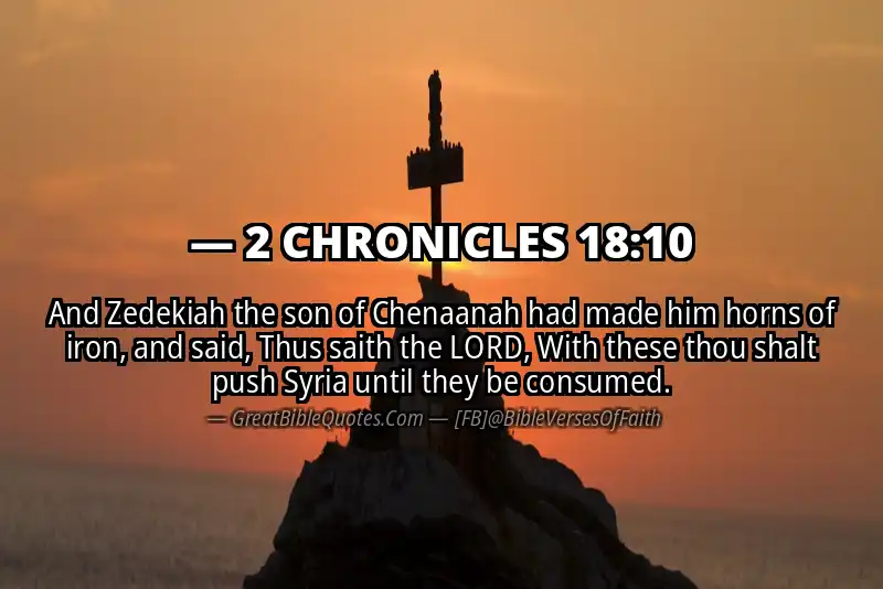 Bible verse: 2 CHRONICLES 18:10 Image