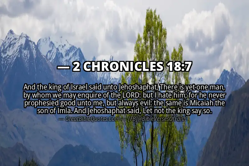 2 CHRONICLES 18:7 Verse