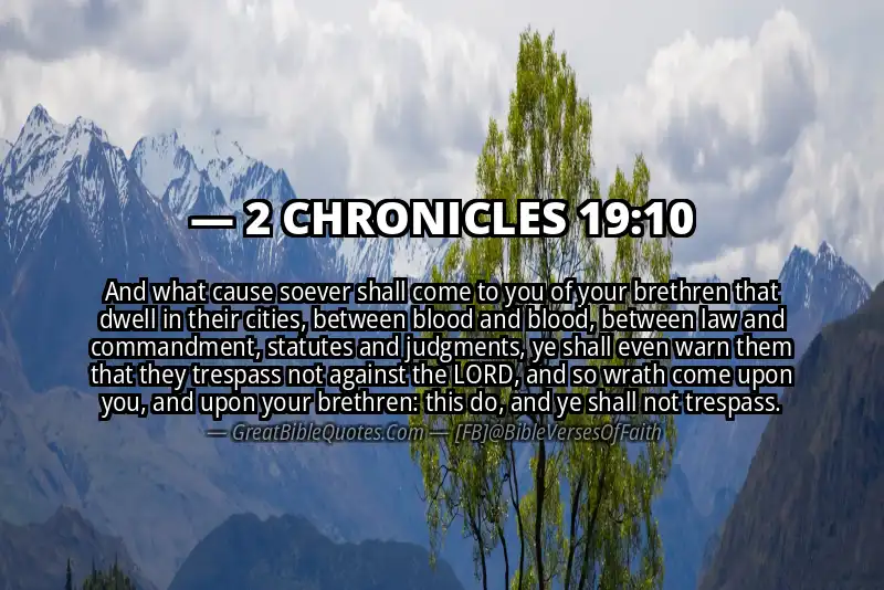 2 CHRONICLES 19:10 Verse