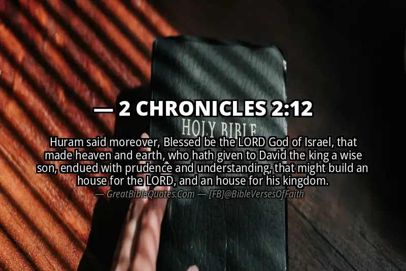 Bible verse: 2 CHRONICLES 2:12 Image