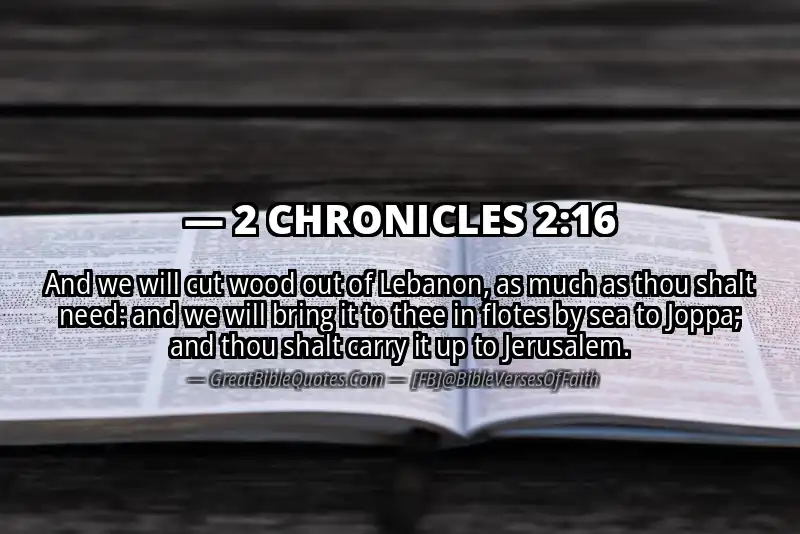 2 CHRONICLES 2:16 Verse