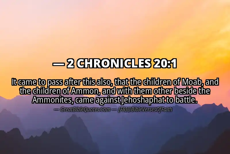 2 CHRONICLES 20:1 Verse