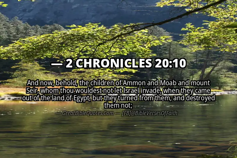 Bible verse: 2 CHRONICLES 20:10 Image
