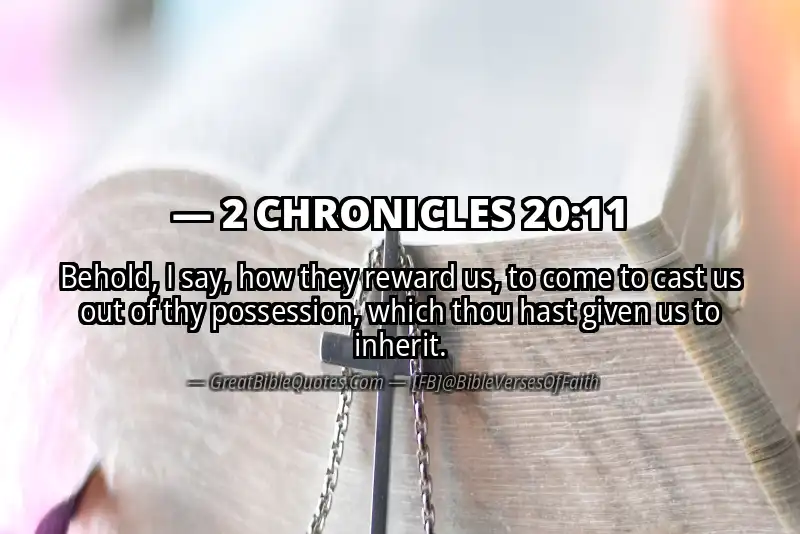 Bible verse: 2 CHRONICLES 20:11 Image