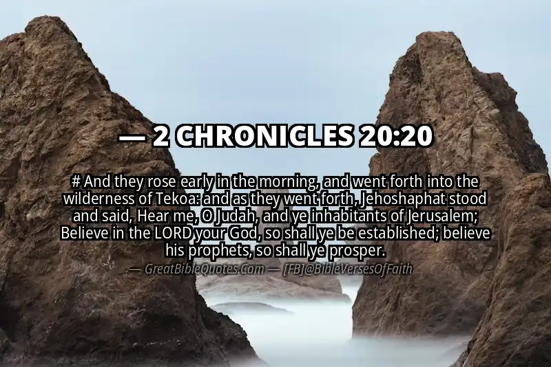 Image for 2 CHRONICLES 20:20 Bible verse