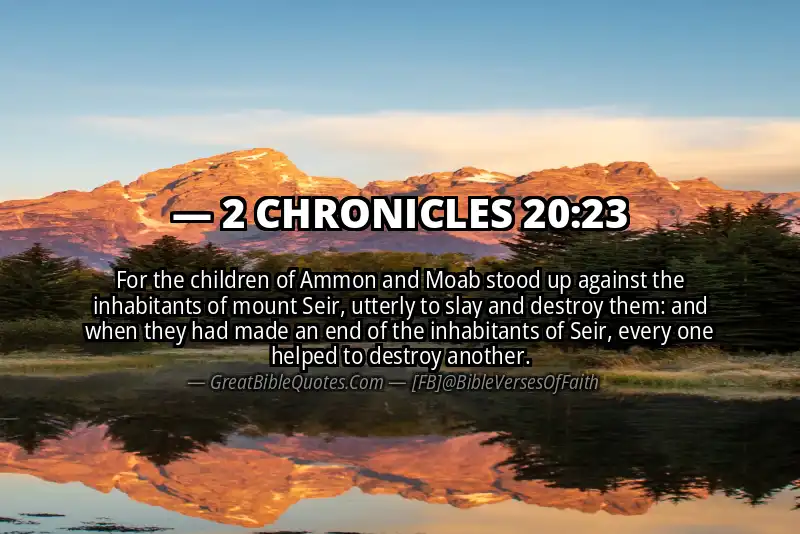2 CHRONICLES 20:23 Verse