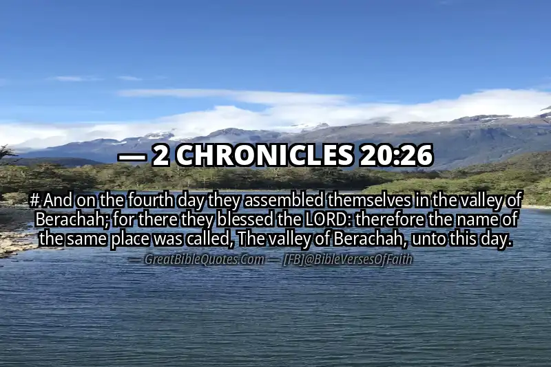 2 CHRONICLES 20:26 Verse Image