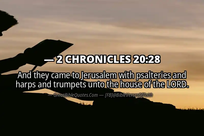2 CHRONICLES 20:28 Verse Image