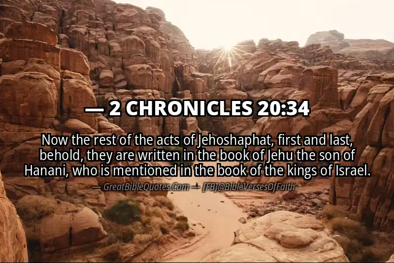 2 CHRONICLES 20:34 Verse