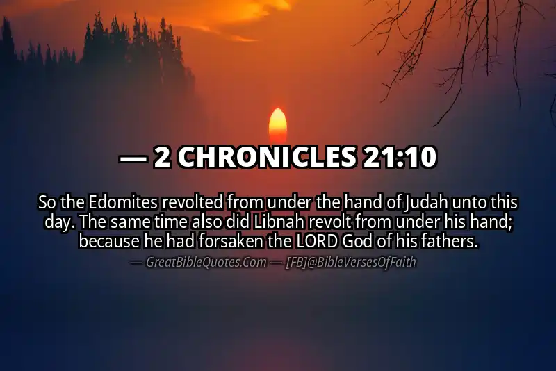 2 CHRONICLES 21:10 Verse