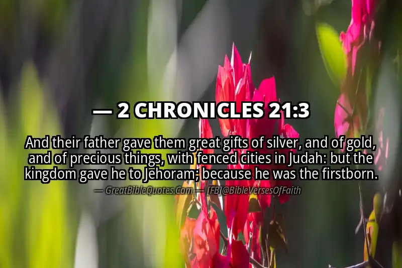 Bible verse: 2 CHRONICLES 21:3 Image