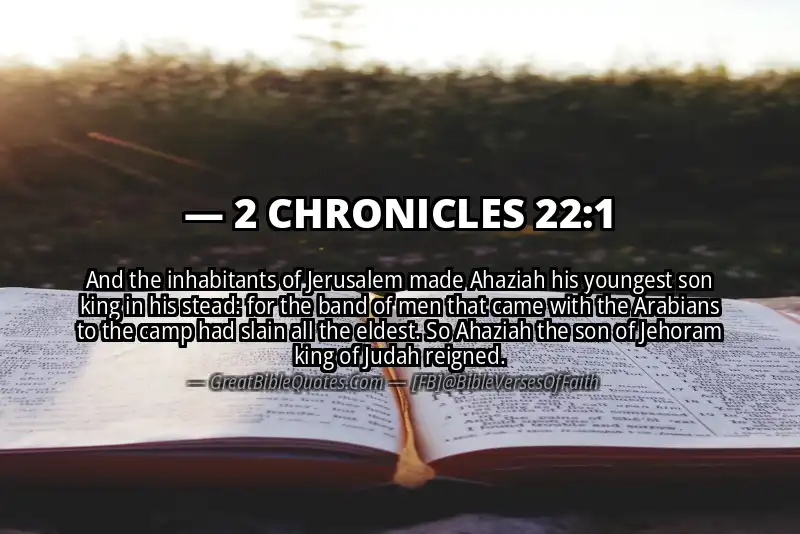 2 CHRONICLES 22:1 Verse