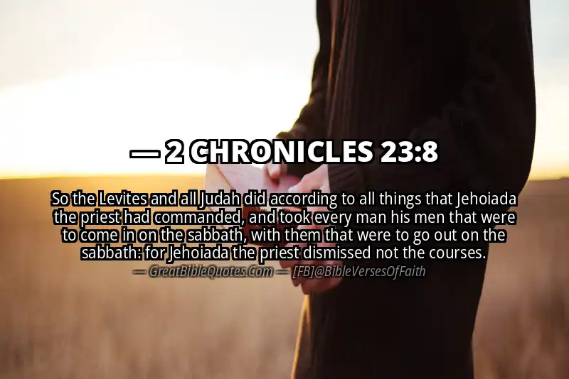 Bible verse: 2 CHRONICLES 23:8 Image