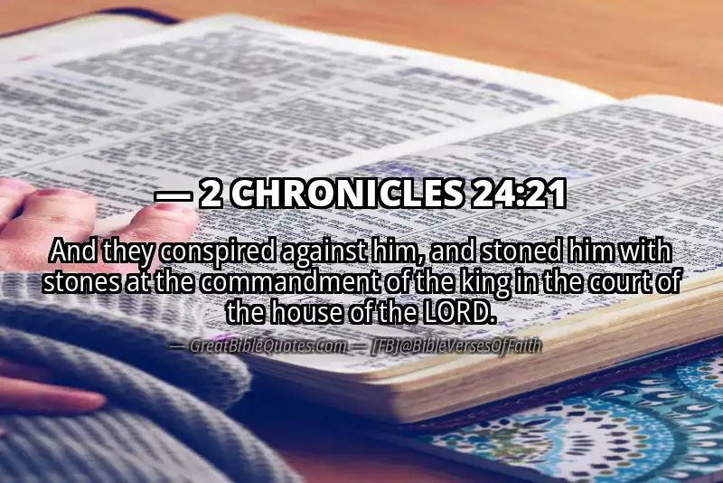 2 CHRONICLES 24:21 Verse Image