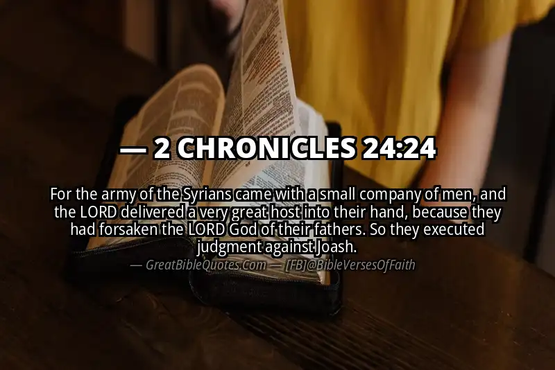 Bible verse: 2 CHRONICLES 24:24 Image