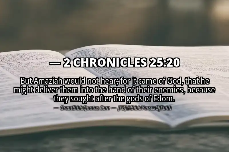 2 CHRONICLES 25:20 Verse