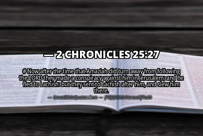2 CHRONICLES 25:27 Verse