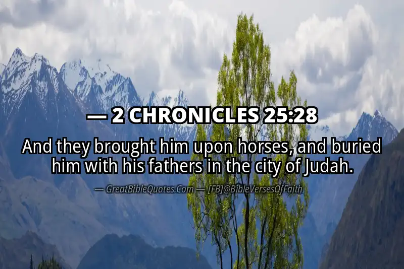 2 CHRONICLES 25:28 Verse