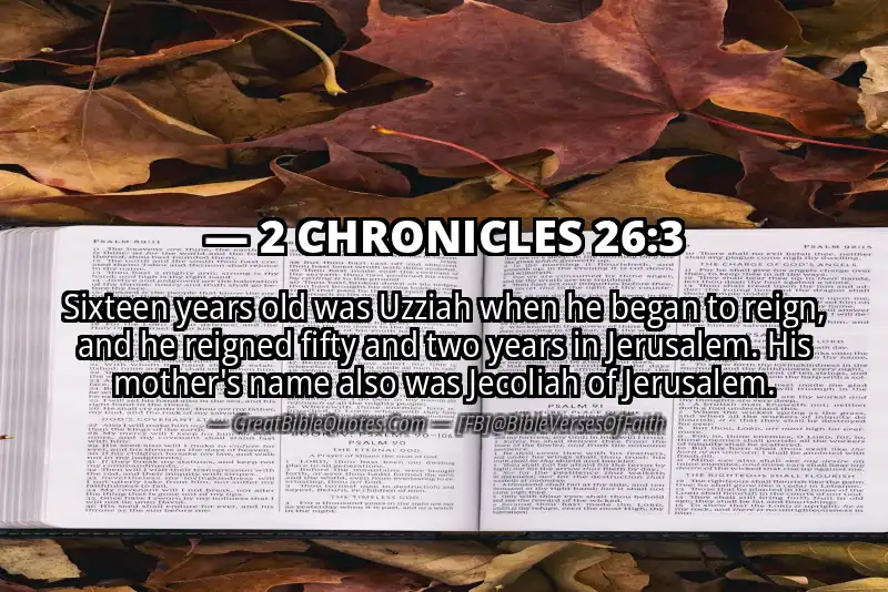 Bible verse: 2 CHRONICLES 26:3 Image