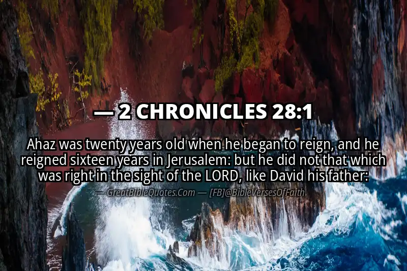 2 CHRONICLES 28:1 Verse