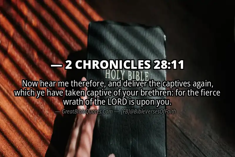 Bible verse: 2 CHRONICLES 28:11 Image